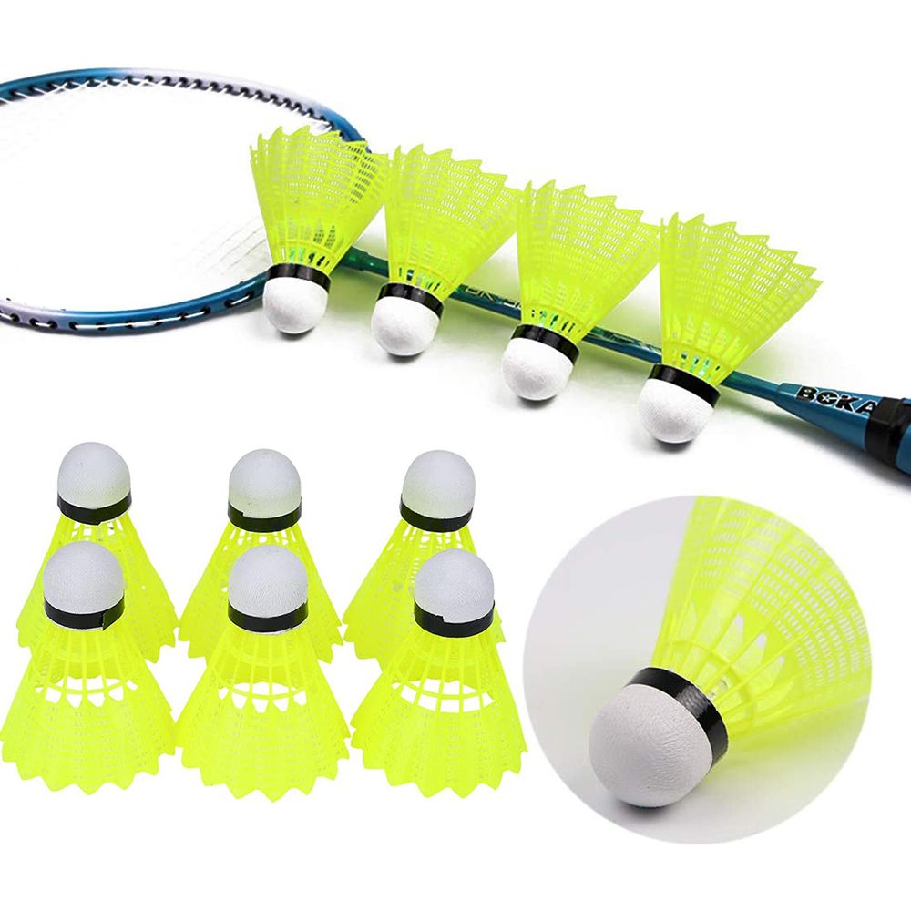 Feather Shuttlecock - 新しいプラスチック製バドミントンシャトルコック、耐久性と安定性に優れたナイロン製バドミントンスポーツ用屋内バドミントントレーニングボール