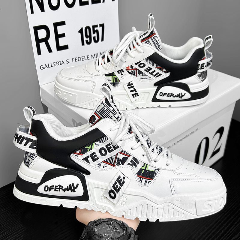 Badminton Shoes Men - カジュアルファッションレザースニーカー新しいスケートボード男性靴アウトドアランニングスポーツシューズハイキングテニスプラットフォーム高級靴新しい