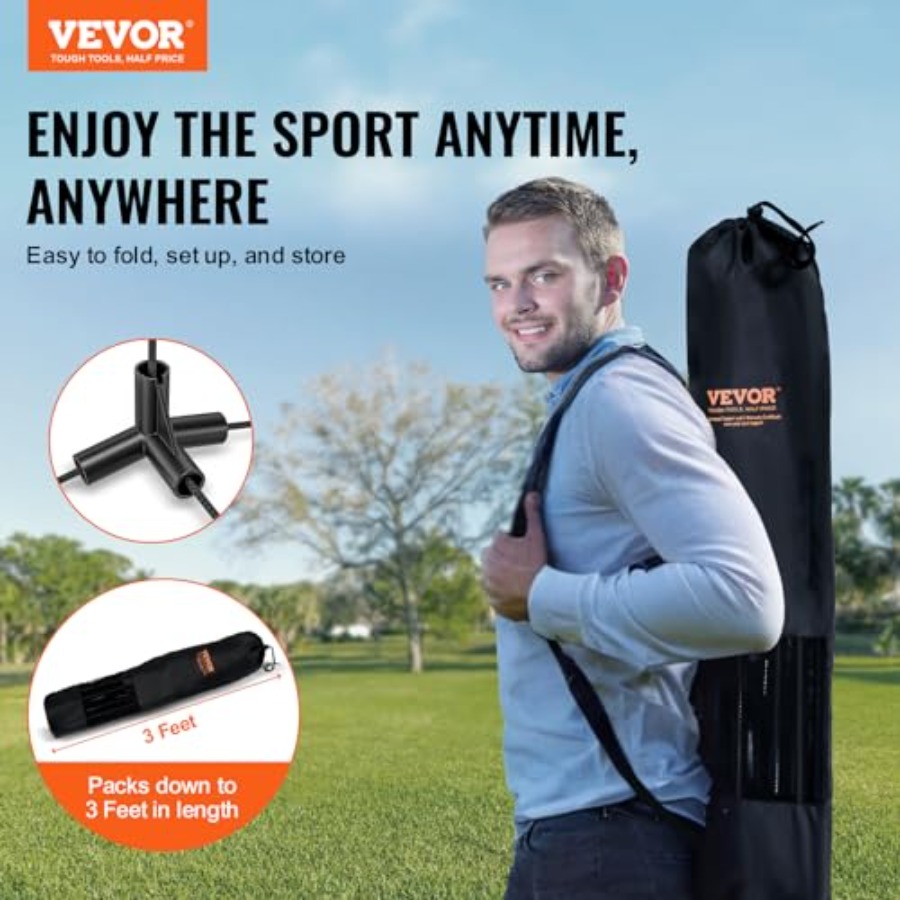 バドミントンネット、高さ調節可能なバレーボールネット、幅広折 - Badminton Net のレビューと価格