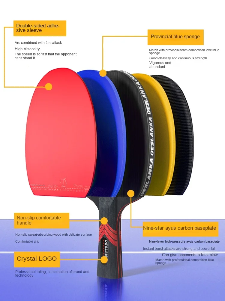 プロの卓球ラケット,シングルカーボンコンペティション,高品質 - Badminton Racket Carbon のレビューと価格