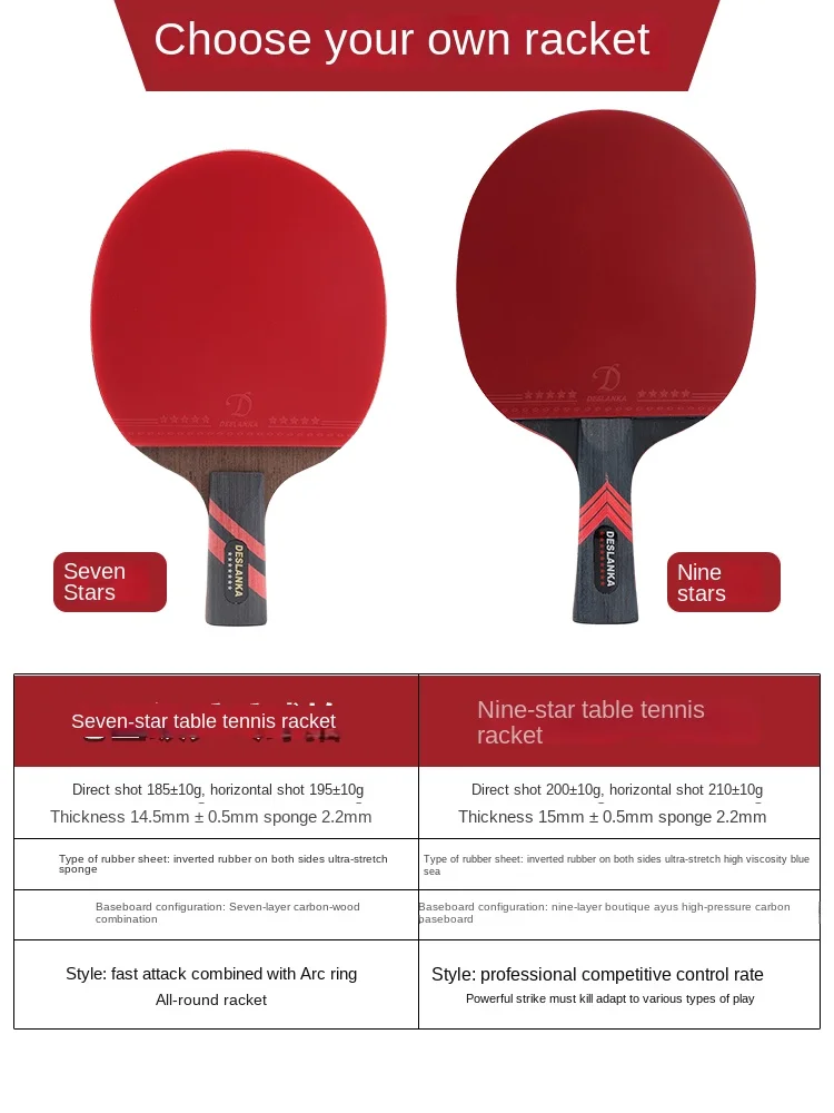 プロの卓球ラケット,シングルカーボンコンペティション,高品質 - Badminton Racket Carbon のレビューと価格